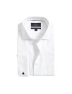 Slim Fit Luxury Cotton Double Cuff Twill Shirt