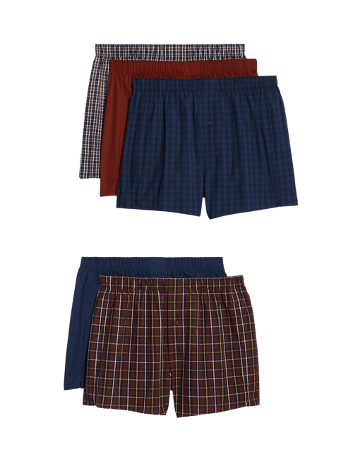 5pk Cool & Fresh™ Pure Cotton Woven Boxers