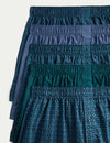 5pk Pure Cotton Mosaic Woven Boxers