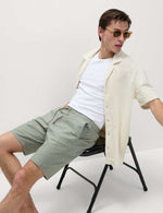Linen Blend Elasticated Waist Shorts