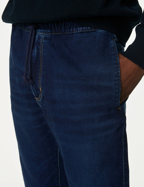 Regular Fit Jersey Cuffed Jogger Jeans