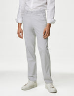 Regular Fit Linen Blend Stretch Chinos