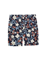 Linen Rich Floral Elasticated Waist Shorts