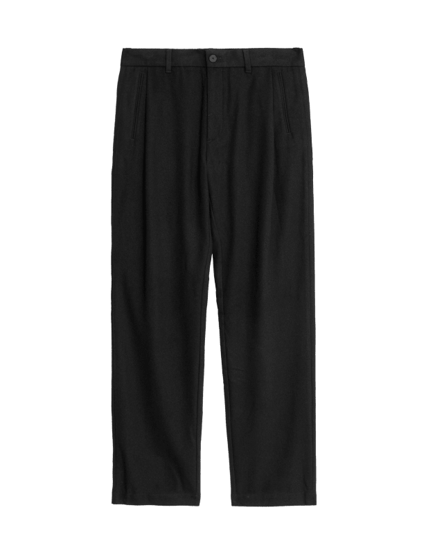 Tapered Fit Twin Pleat Trousers