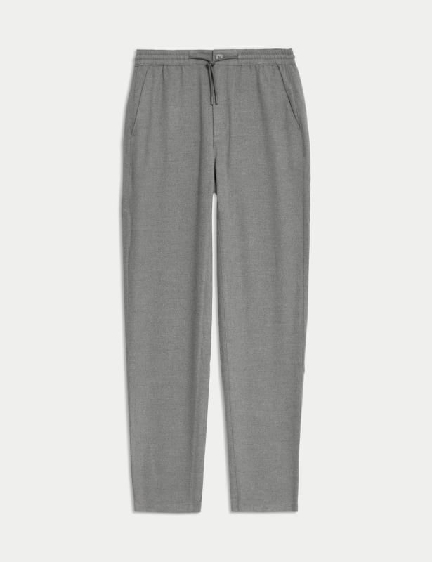 Straight Fit Pure Cotton Trousers