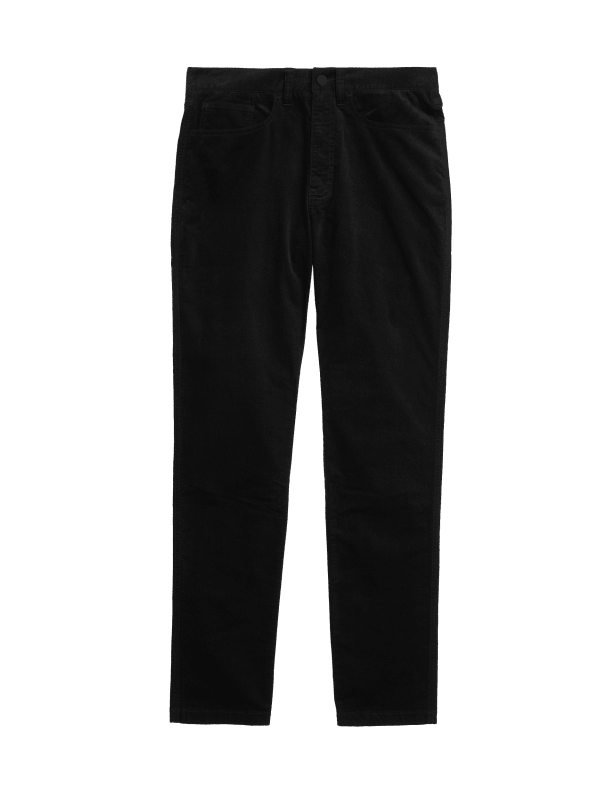 Slim Fit Diagonal Corduroy 5 Pocket Trousers