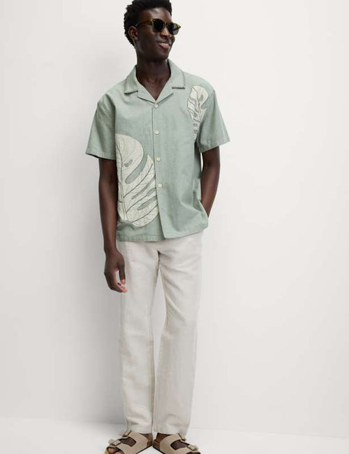 Cotton Rich Short Sleeve Floral Shirt