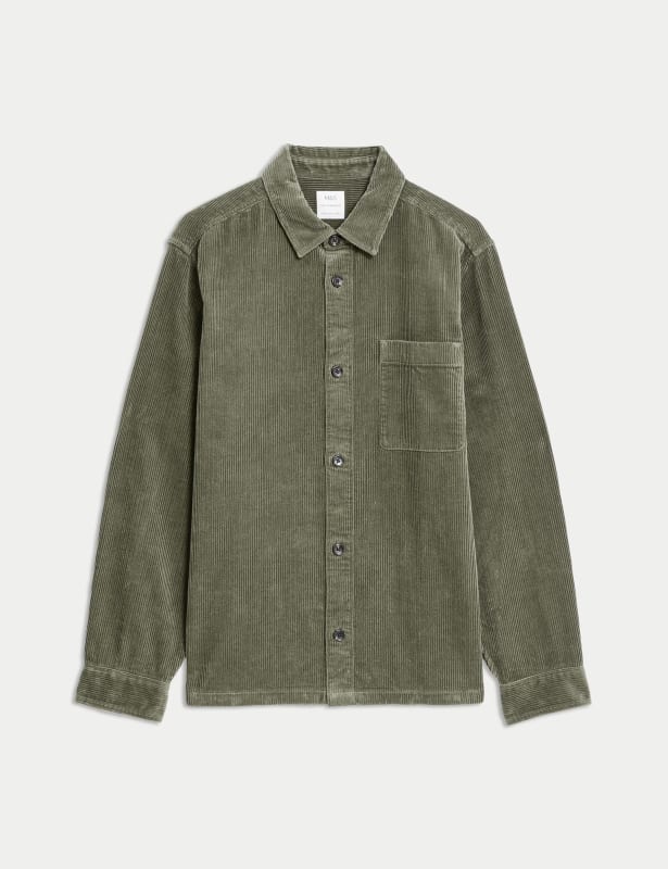 Pure Cotton Corduroy Overshirt