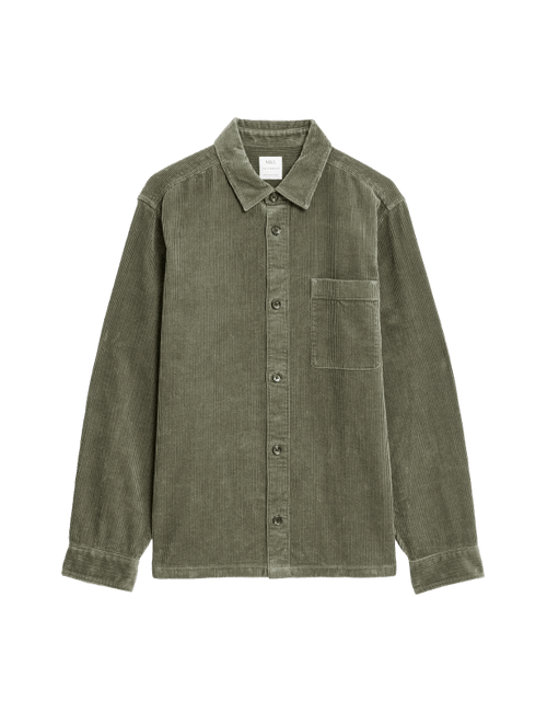 Pure Cotton Corduroy Overshirt