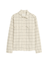 Cotton Linen Blend Checked Shirt
