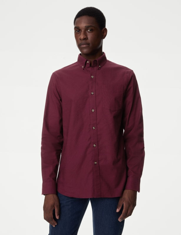 Easy Iron Pure Cotton Oxford Shirt