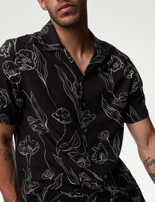 Easy Iron Floral Print Shirt