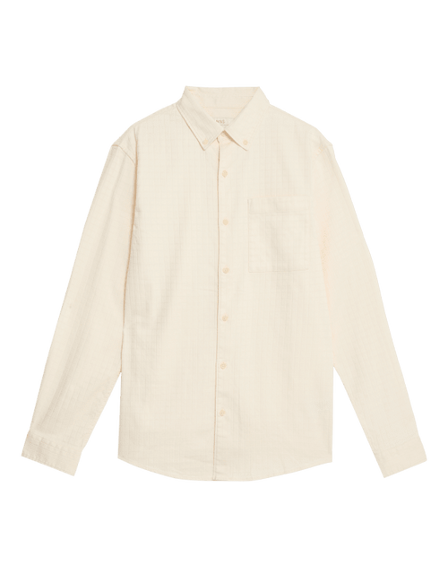 Pure Cotton Textured Shirt