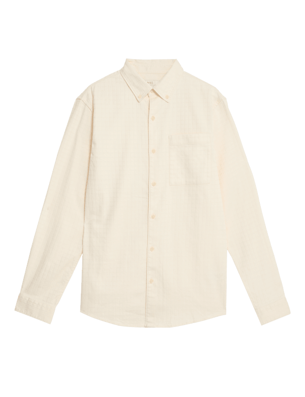 Pure Cotton Textured Shirt