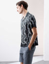 Regular Fit Geometric Print Short Sleeve Shirt
