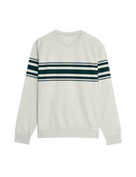 Cotton Rich Waffle Striped Sweatshirt