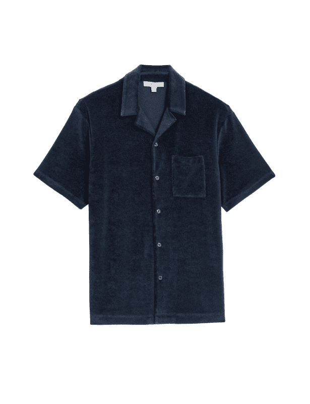 Cotton Rich Terry Towelling Polo Shirt