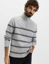 Pure Cotton Striped Half Zip Sweatshirt