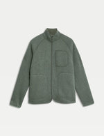 Recycled Fleece Lined Knitted Zip Up Jacket