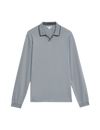 Pure Cotton Tipped Long Sleeve Polo Shirt