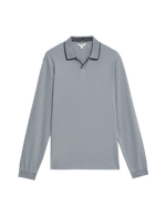 Pure Cotton Tipped Long Sleeve Polo Shirt