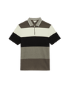 Pure Cotton Colour Block Half Zip Polo