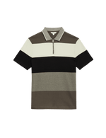 Pure Cotton Colour Block Half Zip Polo