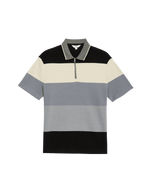 Pure Cotton Colour Block Half Zip Polo