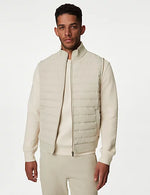 Cotton Blend Zip Up Gilet