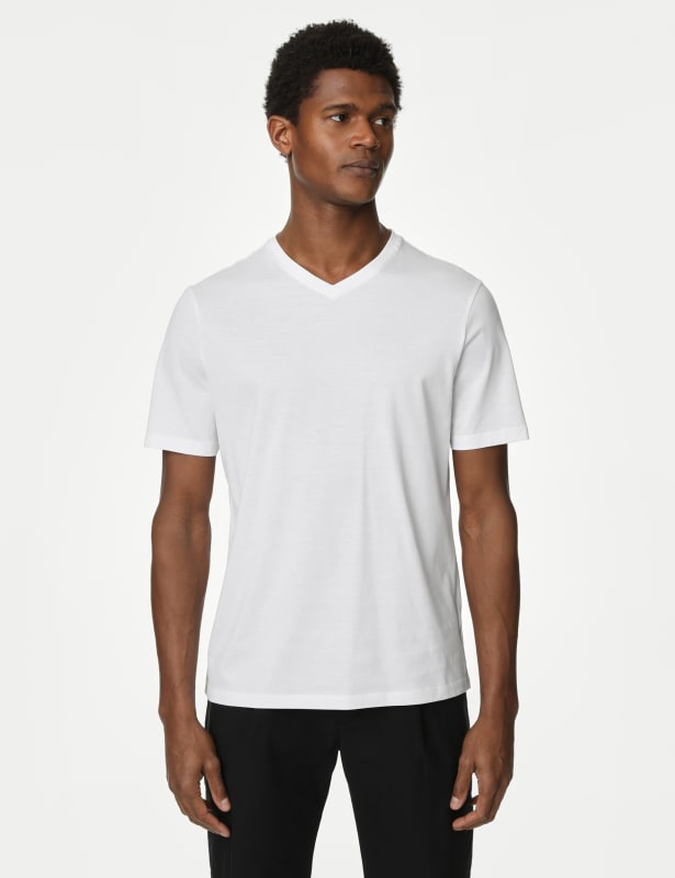 Pure Supima® Cotton V-Neck T-Shirt