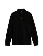 Pure Cotton Long Sleeve Polo Shirt