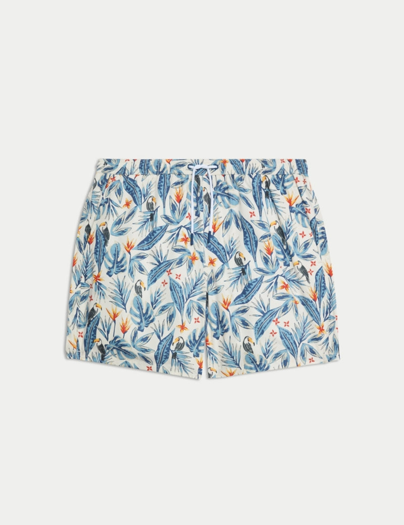 Quick Dry Tropical Graphic Swim Shorts