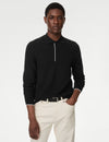 Pure Cotton Textured Knitted Polo Shirt