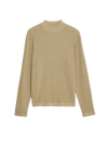 Cotton Rich Textured High Neck Jumper with Modal