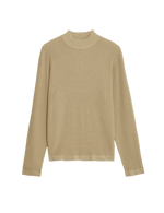 Cotton Rich Textured High Neck Jumper with Modal