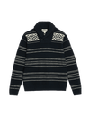 Cotton Blend Fair Isle Shawl Collar Jumper