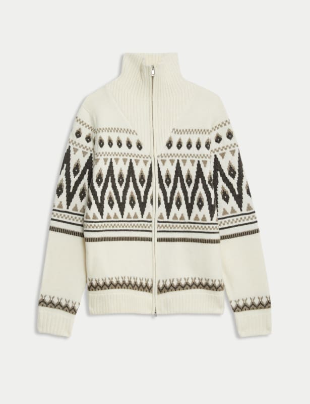 Fair Isle Funnel Neck Jumper