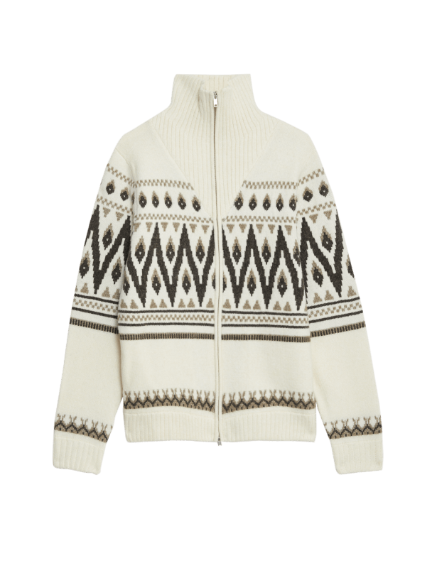 Fair Isle Funnel Neck Jumper