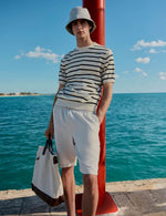 Cotton Rich Striped Knitted T-Shirt