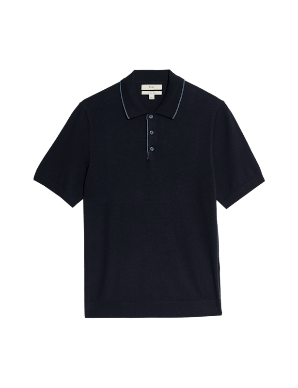 Cotton Rich Knitted Polo Shirt