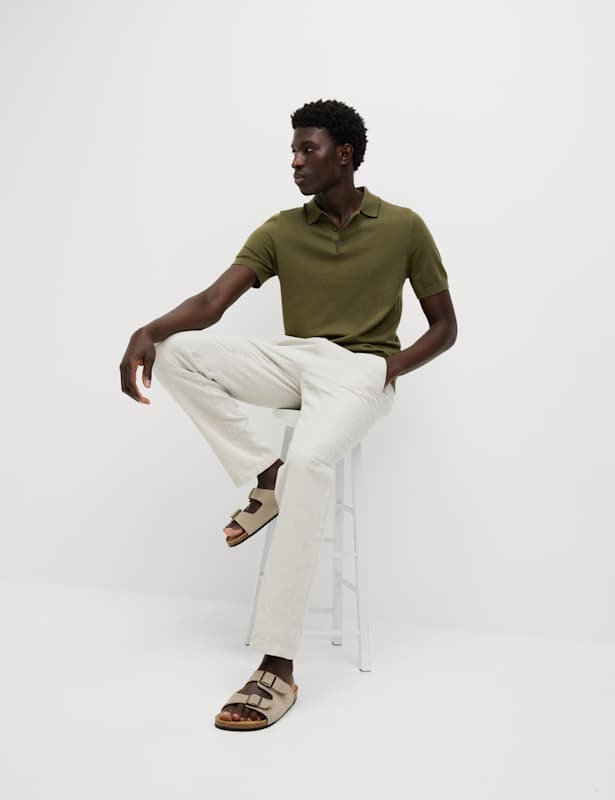 Cotton Rich Knitted Polo Shirt