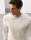 Textured Crew Neck Knitted Jumper