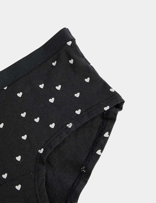 7pk Cotton Rich Heart Print Shorts (5-16 Yrs)