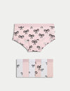 7pk Cotton with Stretch Bow Shorts (5-16 Yrs)