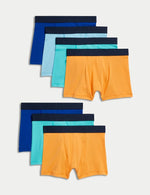 7pk Cotton Rich Bright Trunks (5-16 Yrs)