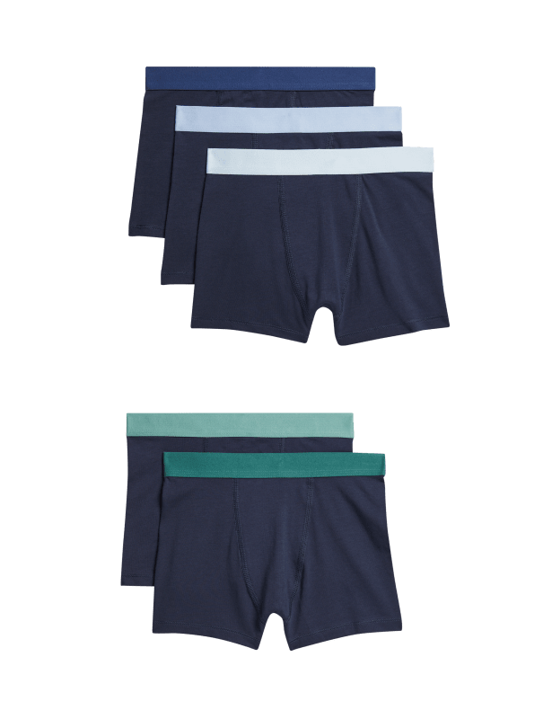 5pk Cotton with Stretch Trunks (5-16 Yrs)