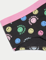 5pk Cotton with SmileyWorld® Shorts (5-16 Yrs)