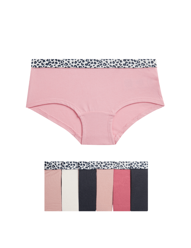 7pk Cotton with Stretch Knickers (5-16 Yrs)