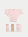 7pk Cotton with Stretch Floral Knickers (2-12 Yrs)
