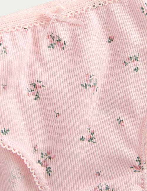 7pk Cotton with Stretch Floral Knickers (2-12 Yrs)